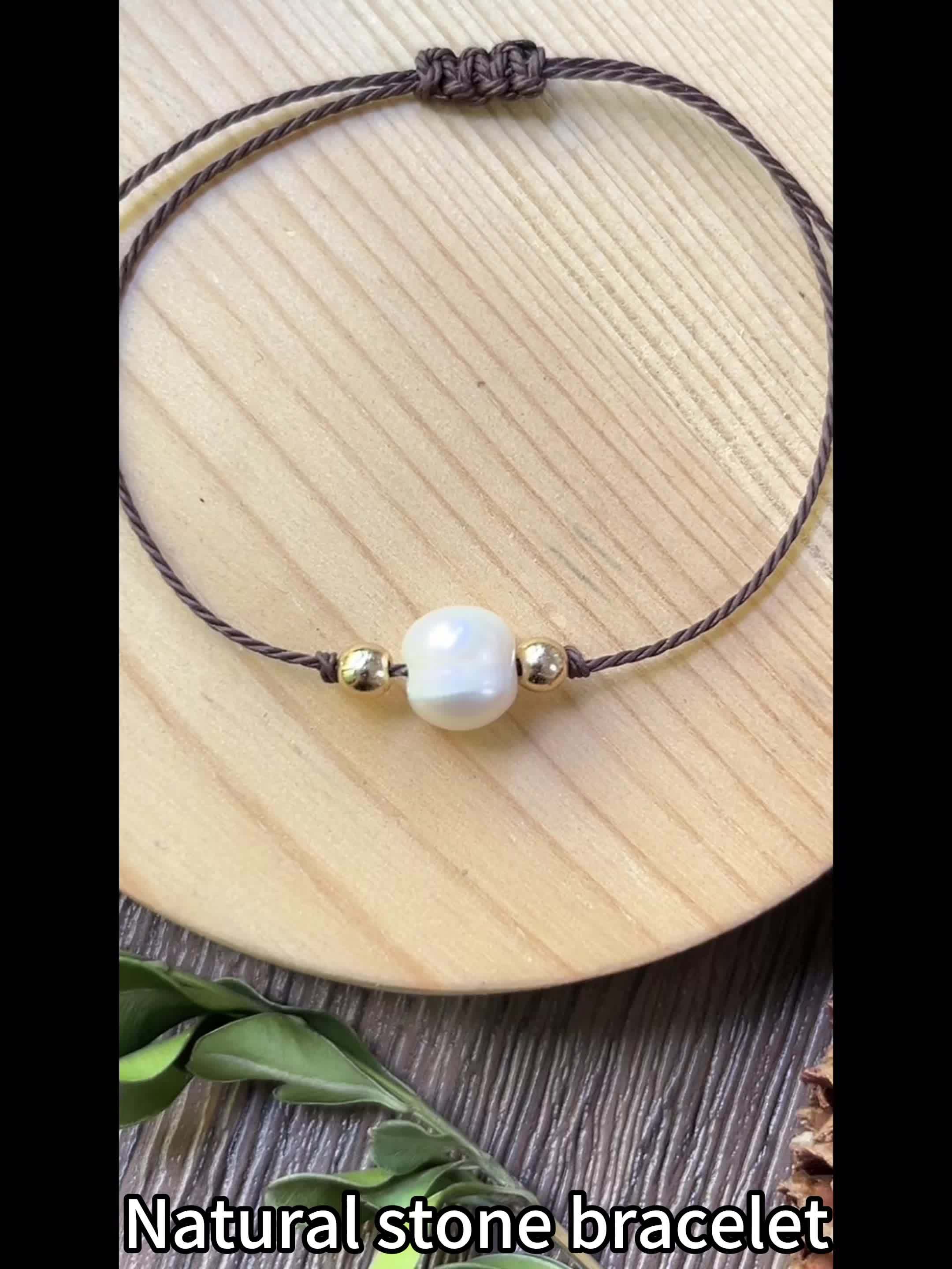 Freshwater Pearls Handwoven Bracelet, Elegant Design